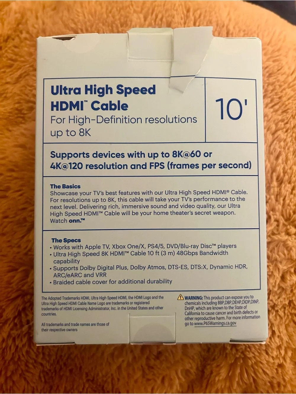 10' Ultra High Speed HDMI Cable 8k
